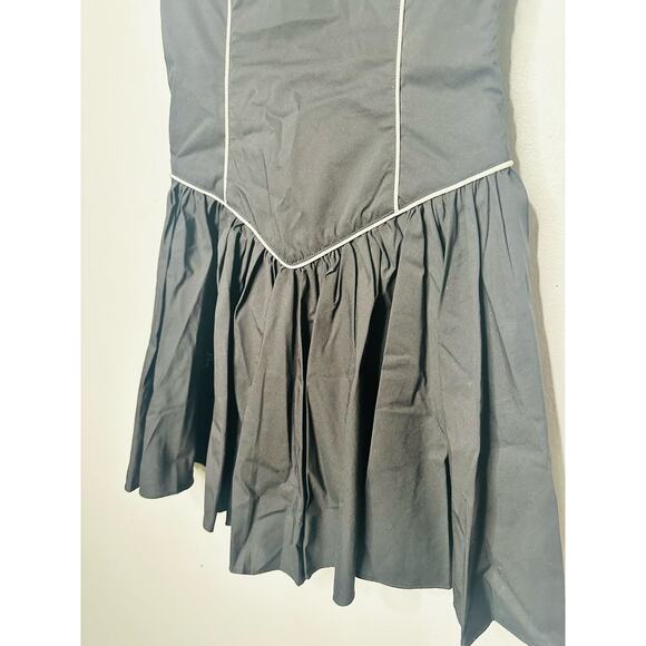 NWT Caroline Constas Black White Orella Geometric Piping Mini Dress Size Small - Picture 10 of 15